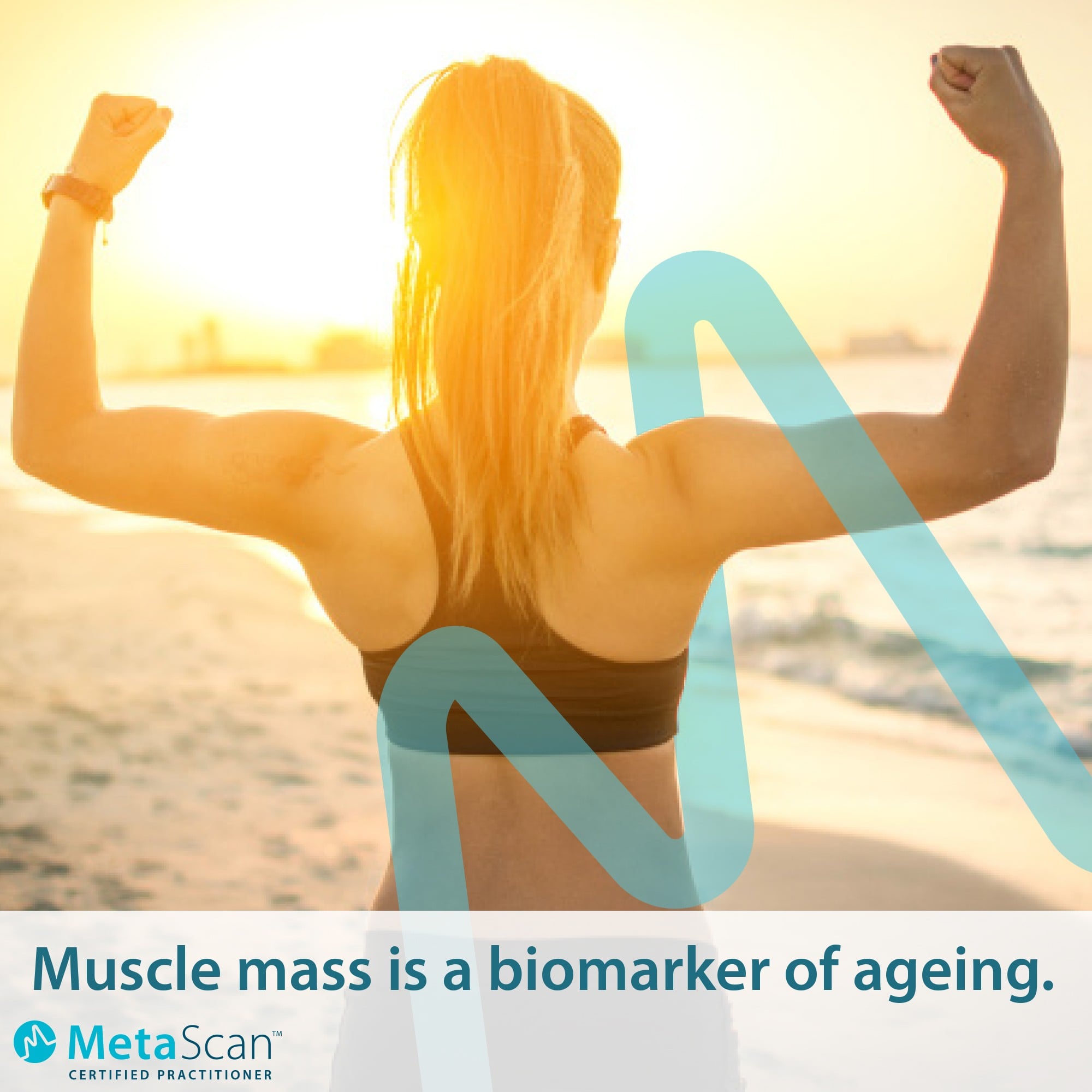 lady on the beach for body composition goals
